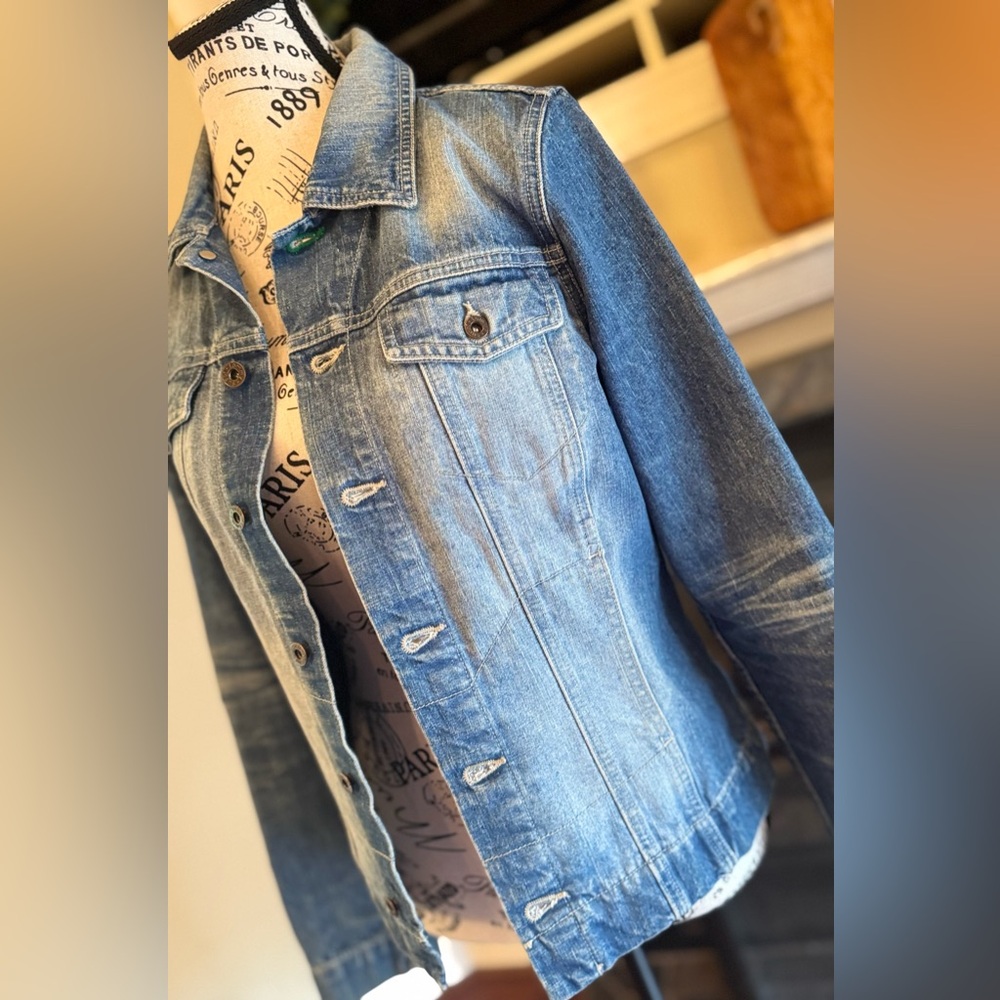 Vintage Tommy Hilfiger Jean Jacket Button Front Denim 90s Y2K Women’s Light Med - Picture 6 of 8